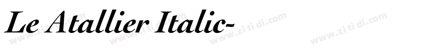 Le Atallier Italic字体转换